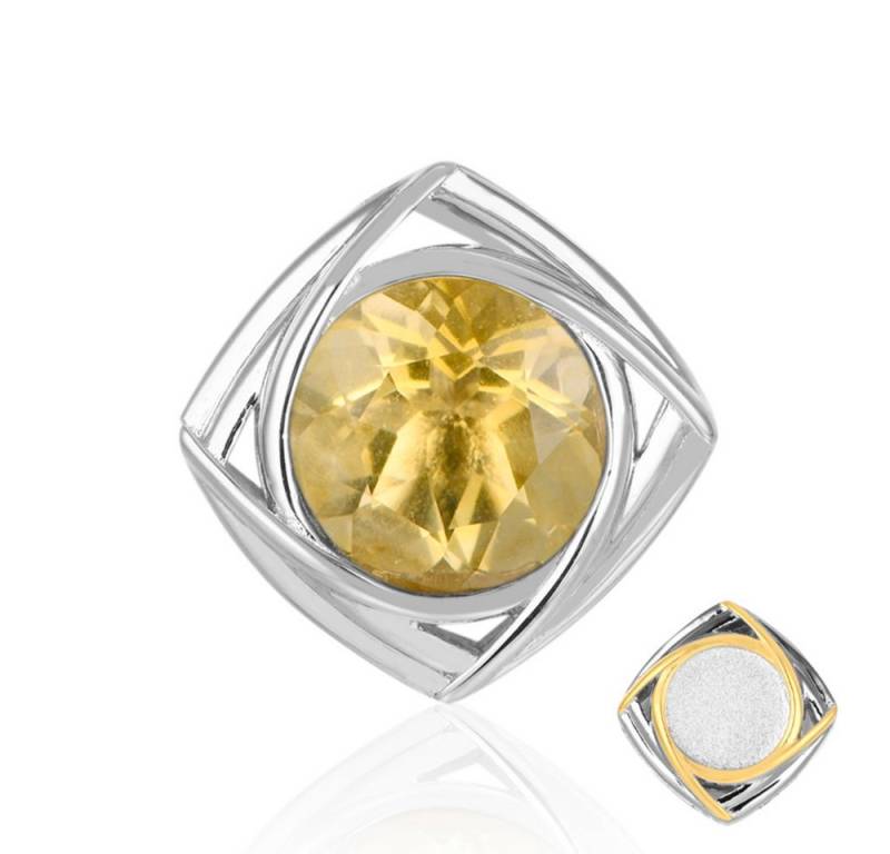 Cavill Kettenanhänger Gelber Fluorit 2,84 ct Anhänger, 925 Silber, modern elegant (1-tlg) von Cavill