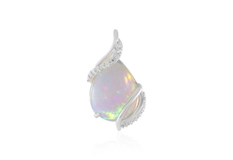Cavill Kettenanhänger Cavill Welo Opal Tropfen 4,02 ct Silber 925 platinierter Zirkon Damen (1-tlg) von Cavill
