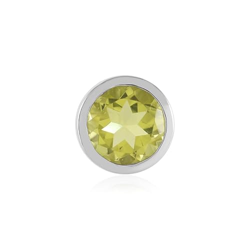 Cavill Limonenquarz Anhänger 3,05 ct Rundschliff, platiniertes 925er Silber, moderner Zitronenquarz Schmuck aus Brasilien, runder Silberanhänger ca. 12x12 mm Cavill Limonenquarz Anhänger 3,05 ct Rundschliff, platiniertes 925er Silber, moderner Zitronenquarz Schmuck aus Brasilien, runder Silberanhänger ca. 12x12 mm von Cavill