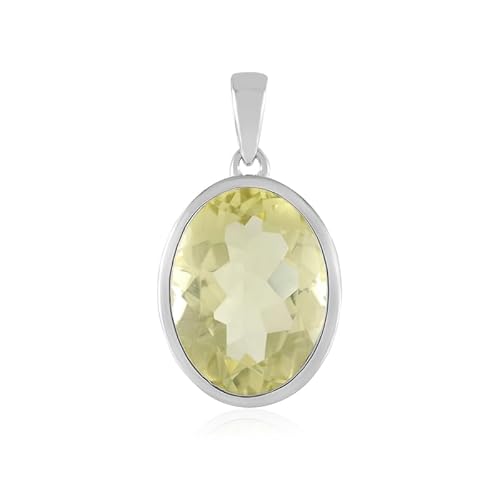 Cavill Limonenquarz Anhänger Silber 7,96 Karat Ovalschliff Edelstein Brasilien plattiertes 925er Sterling Silber eleganter Gelbton Schmuckstück 25x14 mm Cavill Limonenquarz Anhänger Silber 7,96 Karat Ovalschliff Edelstein Brasilien plattiertes 925er Sterling Silber eleganter Gelbton Schmuckstück 25x14 mm von Cavill