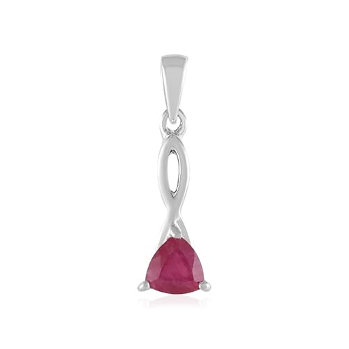 Cavill Madagaskar Rubin Anhänger 1,015 ct Trillantschliff in 925er Sterling Silber mit Rhodiumplatierung Eleganter Damen Schmuck in Rot und Silber Modernes Design Cavill Madagaskar Rubin Anhänger 1,015 ct Trillantschliff in 925er Sterling Silber mit Rhodiumplatierung Eleganter Damen Schmuck in Rot und Silber Modernes Design von Cavill