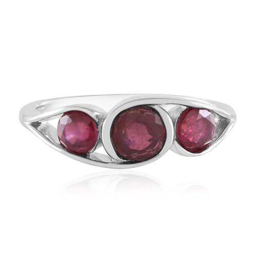 Cavill Madagaskar Rubin Ring 2,309 ct Rundschliff in 925 Sterling Silber Platinierter Damenring Modern Elegantes Trio Design Strahlend Rot Glänzend 22x20 mm Cavill Madagaskar Rubin Ring 2,309 ct Rundschliff in 925 Sterling Silber Platinierter Damenring Modern Elegantes Trio Design Strahlend Rot Glänzend 22x20 mm von Cavill