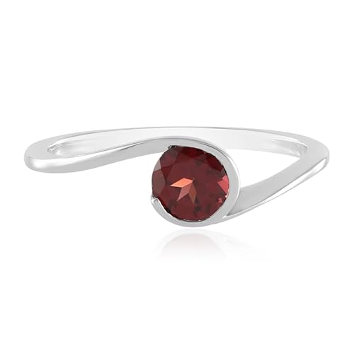 Cavill Mosambik Granat Ring 0,82 Ct Rundschliff 925 Sterlingsilber Damenring mit Platinbeschichtung Eleganter Moderner Schmuck in Strahlendem Funkelndem Rot Cavill Mosambik Granat Ring 0,82 Ct Rundschliff 925 Sterlingsilber Damenring mit Platinbeschichtung Eleganter Moderner Schmuck in Strahlendem Funkelndem Rot von Cavill