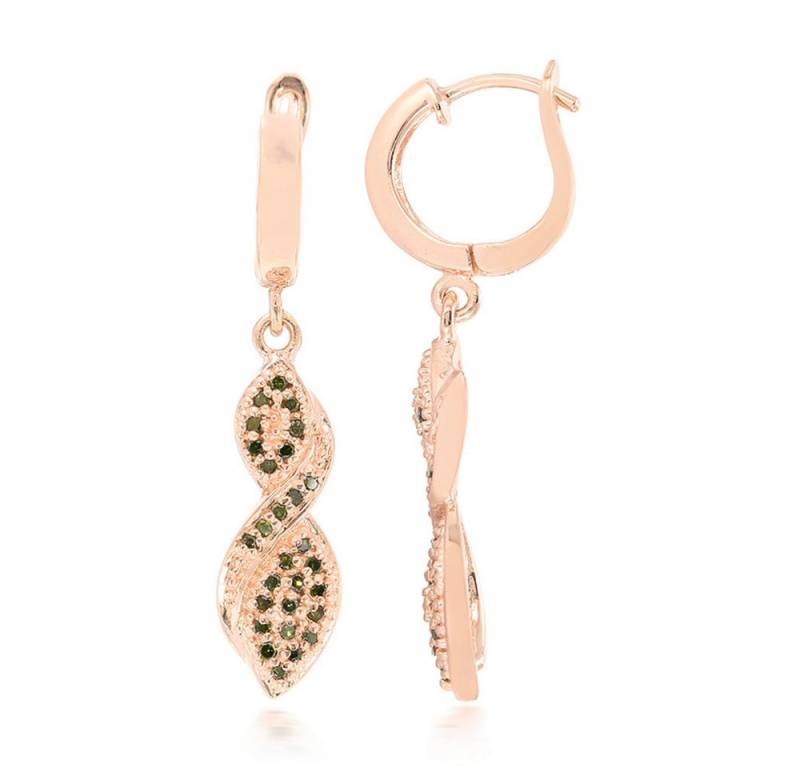 Cavill Ohrring-Set Cavill Echtschmuck Ohrringe 0,37 ct Diamant, rosévergoldet, Twist (2-tlg) von Cavill