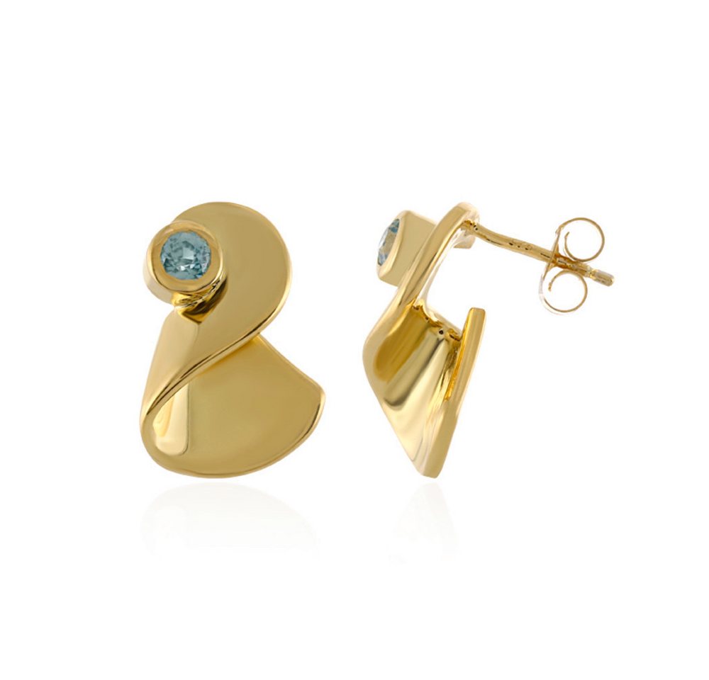 Cavill Ohrring-Set 925 Sterling Silberohrringe Damen, vergoldet, 0,83 ct Zirkone (2-tlg) von Cavill