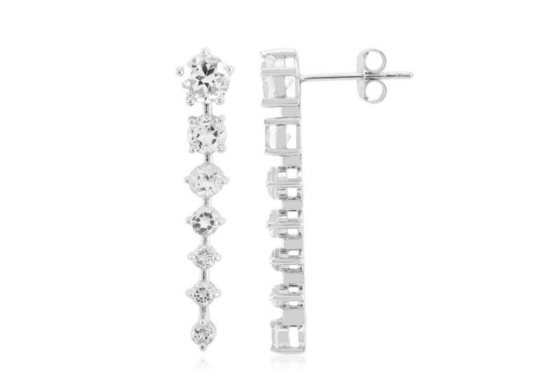 Cavill Ohrring-Set 925er Sterling Silber Ohrringe Damen, 2,6 ct weißer Topas, Stern (2-tlg) von Cavill