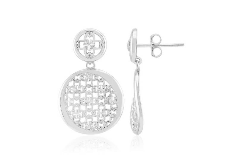 Cavill Ohrring-Set 925er Sterlingsilber Ohrringe, Damen, filigran, 26 mm, leicht elegant (2-tlg) von Cavill
