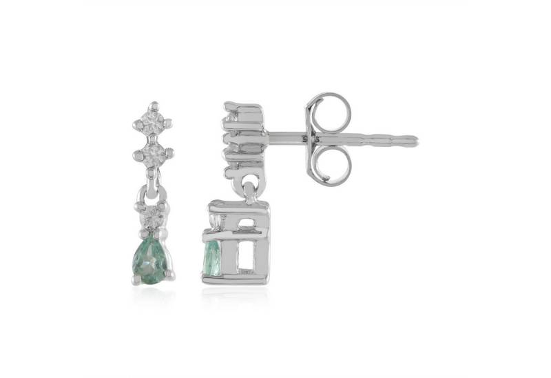 Cavill Ohrring-Set Alexandrit Tropfenohrringe, 0,23 ct Zirkon, platiniert, Silber (2-tlg) von Cavill