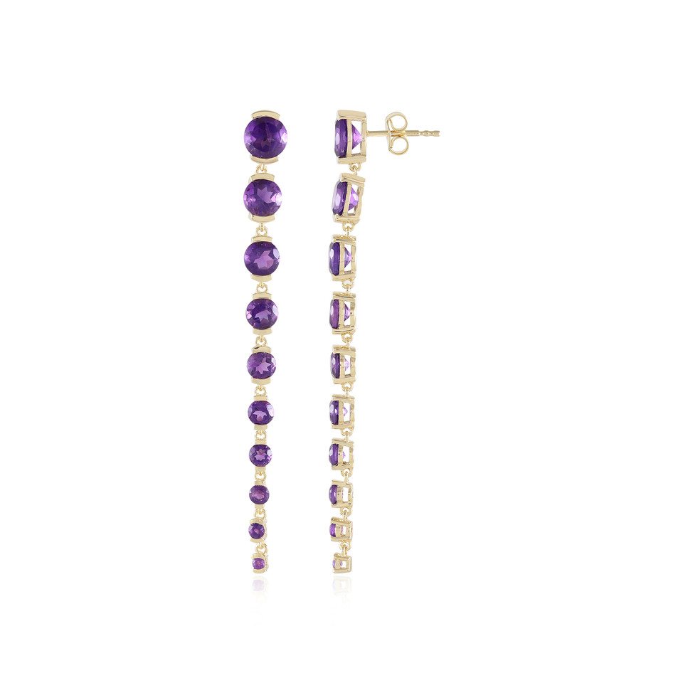 Cavill Ohrring-Set Amethyst-Ohrringe aus vergoldetem Silber (2-tlg) von Cavill