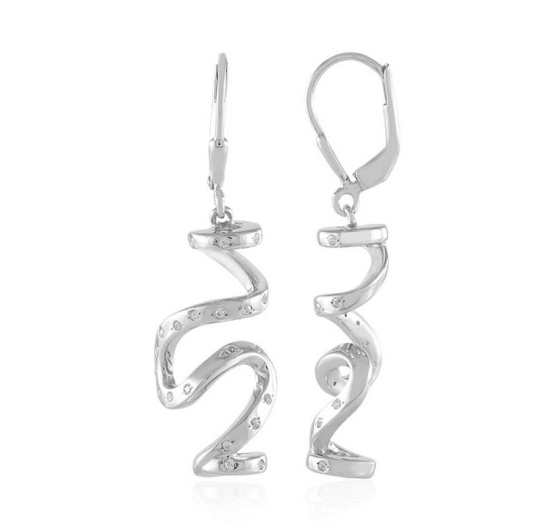 Cavill Ohrring-Set elegante Zirkon Silberohrringe Damen 0,399 ct, 925er platiniert (2-tlg) von Cavill