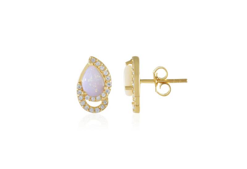 Cavill Ohrring-Set Cavill 925 Silber Ohrringe Tropfenform Opal 1,009 ct Zirkonia Damen (2-tlg) von Cavill