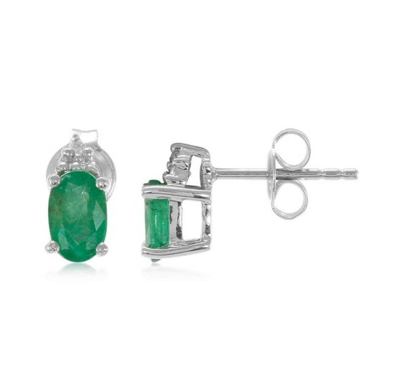 Cavill Ohrring-Set Cavill Bahia-Smaragd 0,83 ct Ovalschliff Ohrstecker Silber platin (2-tlg) von Cavill