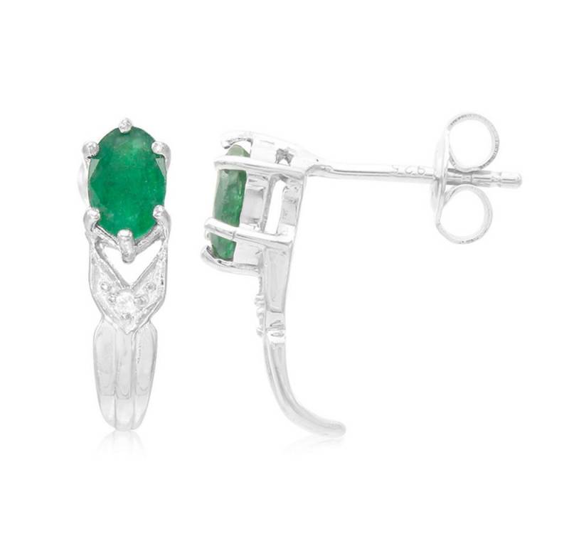 Cavill Ohrring-Set Cavill Bahia-Smaragd 0,74 ct Ohrringe aus 925 Silber platinisiert (2-tlg) von Cavill