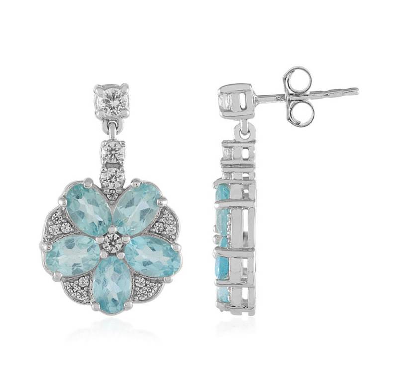 Cavill Ohrring-Set Cavill Blaue Apatit Ohrringe, 925er Silber rhodiniert, 4,89 ct (2-tlg) von Cavill