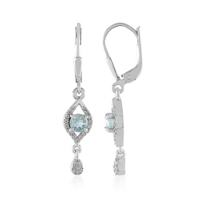 Cavill Ohrring-Set Cavill Apatit Ohrringe 0,56 ct, 925er Silber platin, Zirkon Pavé (2-tlg) von Cavill