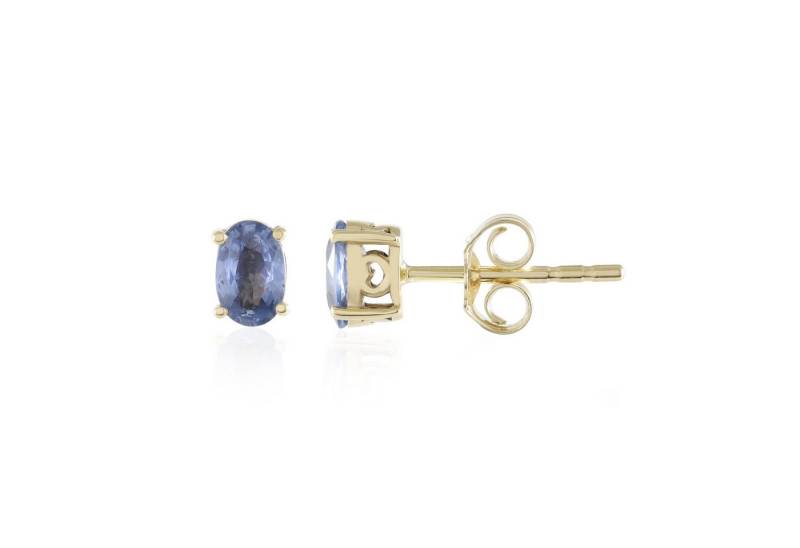 Cavill Ohrring-Set Blauer Ceylon Saphir 0,71 ct Gelbgold Ohrstecker oval elegant (2-tlg) von Cavill
