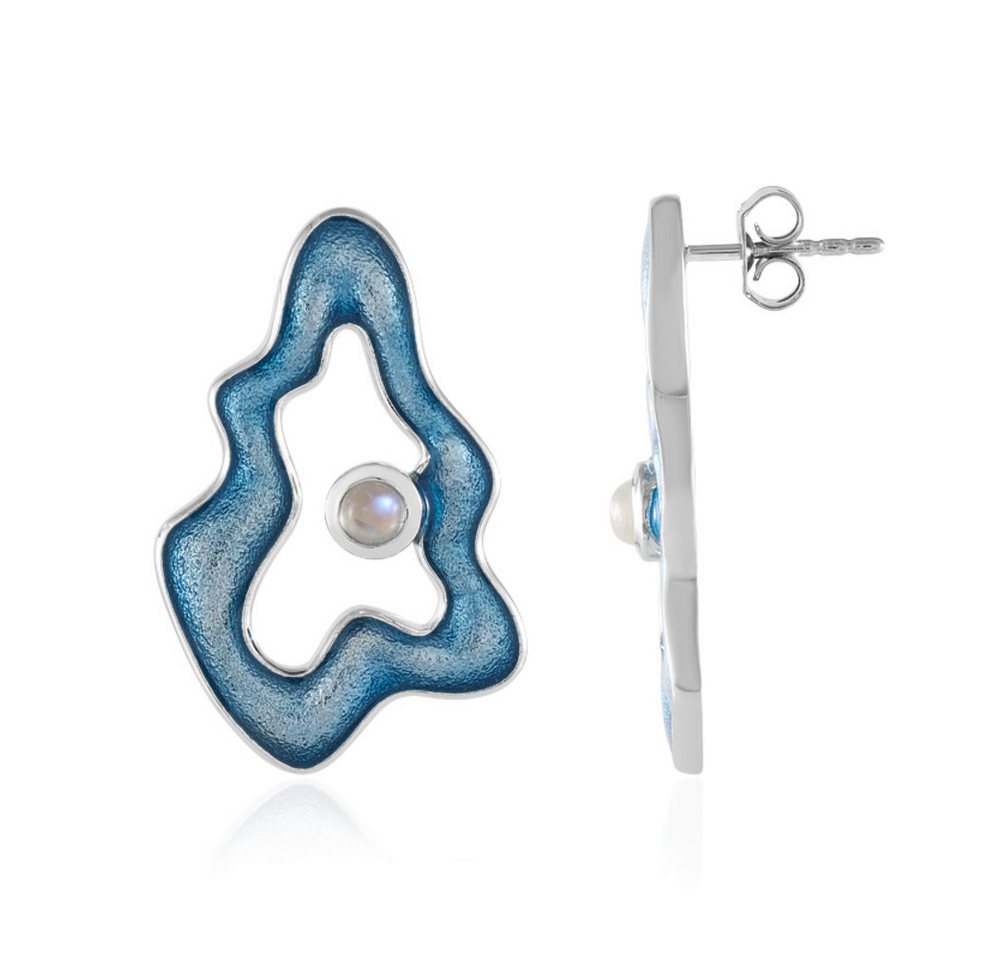 Cavill Ohrring-Set Cavill Damen Ohrringe 0,54 ct blauer Mondstein Silber Ohrstecker (2-tlg) von Cavill