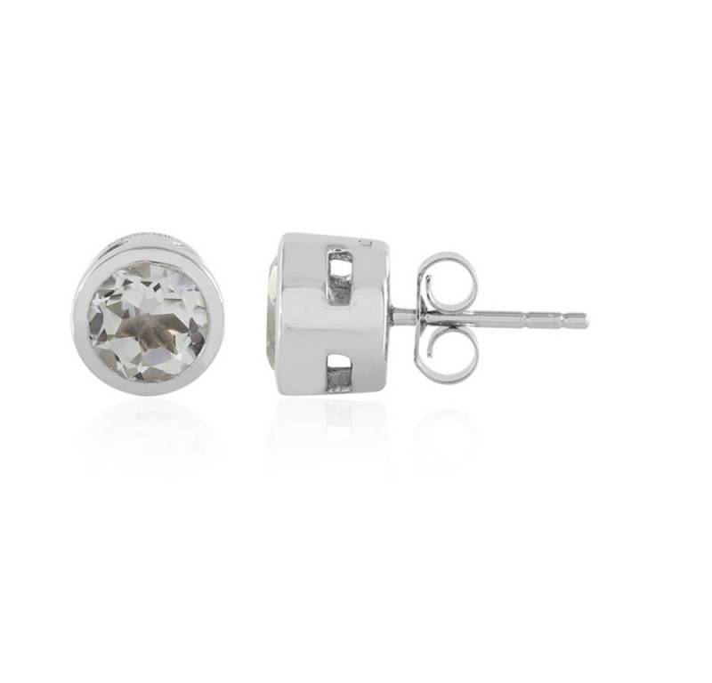 Cavill Ohrring-Set Cavill Damen Ohrstecker 2,88 ct Weißer Topas rund 7 mm silber (2-tlg) von Cavill