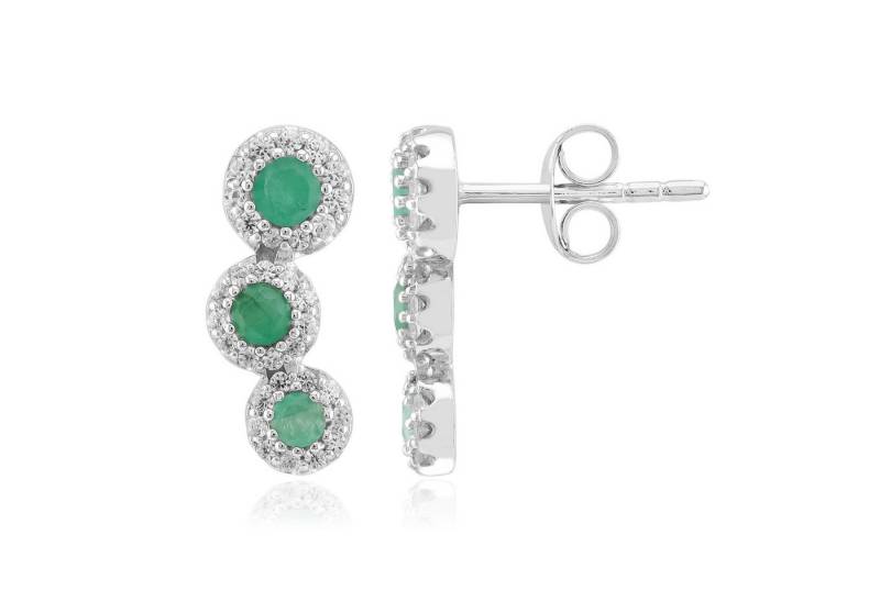 Cavill Ohrring-Set Cavill Smaragd Ohrstecker Damen 925 Silber 0,97 ct Zirkonia (2-tlg) von Cavill