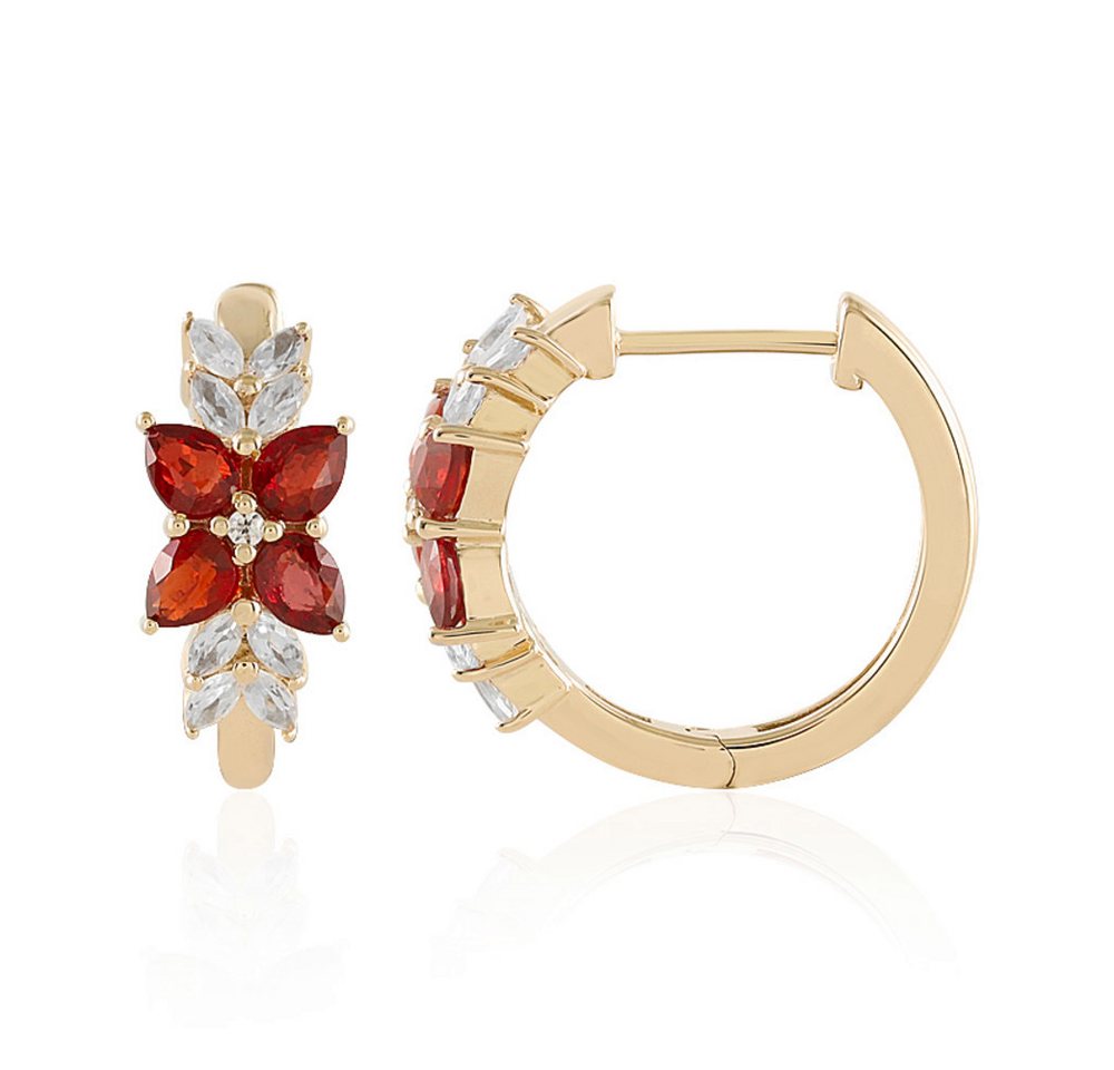 Cavill Ohrring-Set Cavill 1,28 ct Rubin & 375er Gelbgold Ohrringe Tropfen Zirkone (2-tlg) von Cavill