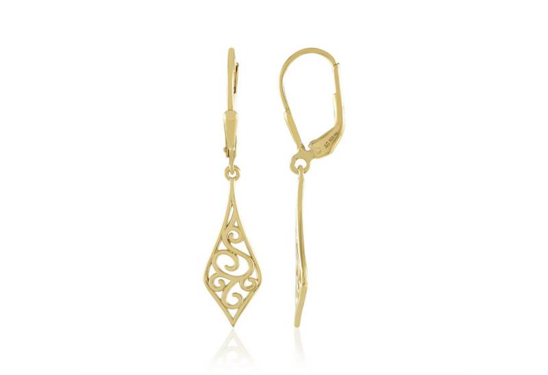 Cavill Ohrring-Set Cavill 38 mm vergoldete Sterling Silberohrringe, Rautenform, leicht (2-tlg) von Cavill
