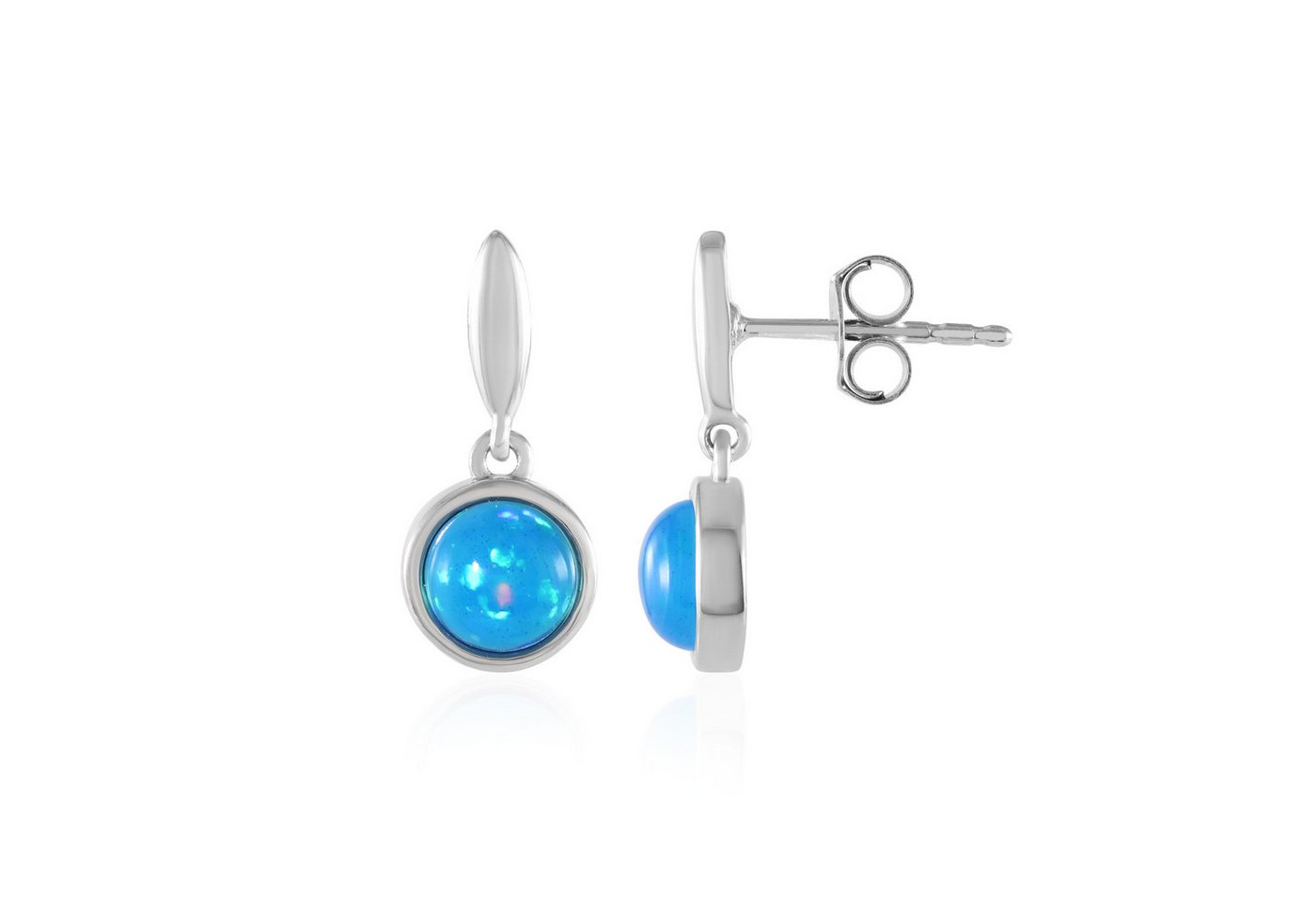Cavill Ohrring-Set Cavill Blauer Opal Ohrstecker 0,86 ct, 925 Silber platiert, Damen (2-tlg) von Cavill
