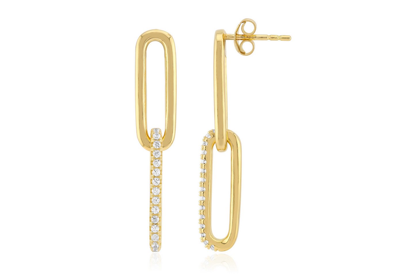 Cavill Ohrring-Set Cavill Damen Ohrringe 0,54 ct Zirkon vergoldet 925 Silber (2-tlg) von Cavill