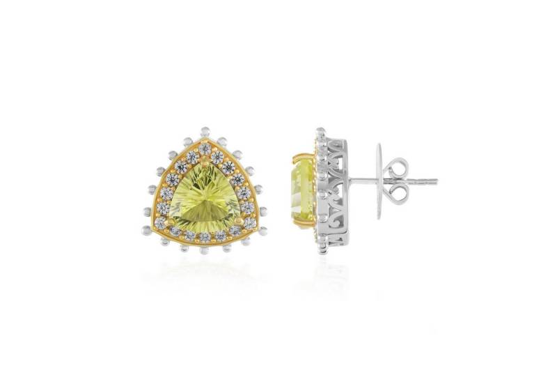 Cavill Ohrring-Set Cavill Damen Ohrringe 9 mm Silber mit 4,96 ct Ouro Verde Quarz (2-tlg) von Cavill