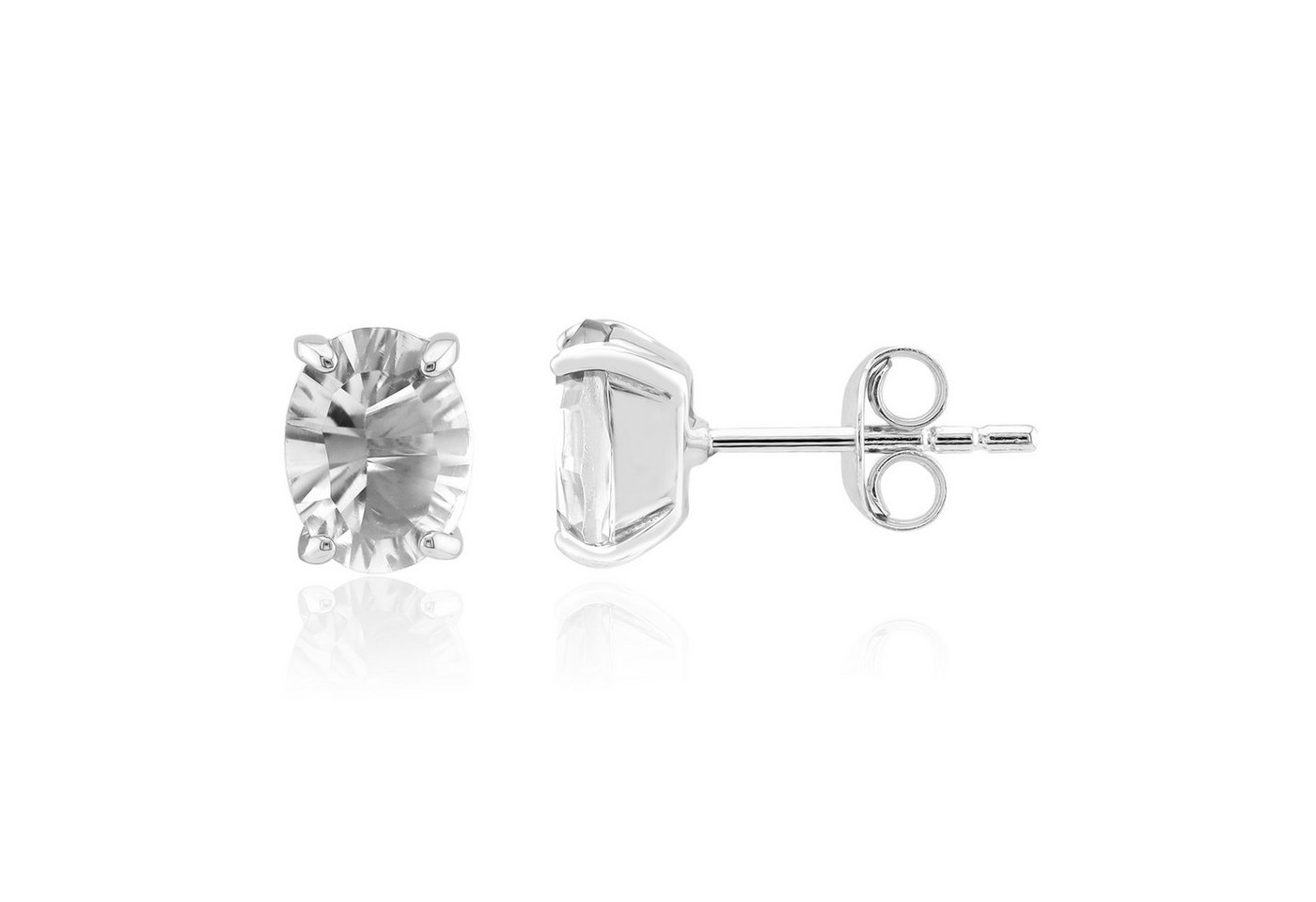Cavill Ohrring-Set Cavill Damen Ohrringe 925 Silber, Weißer Topas 2,69 ct Oval (2-tlg) von Cavill