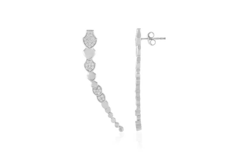 Cavill Ohrring-Set Cavill Damen Ohrringe 925 Silber, Zirkon platinierte 0,83 ct rund (2-tlg) von Cavill