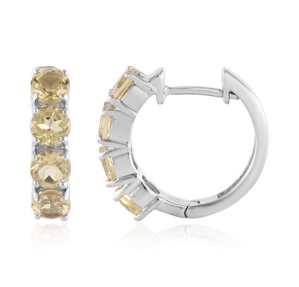 Cavill Ohrring-Set Cavill Gelbe Beryll Ohrringe 3,3 ct 925 Silber Platin elegant Damen (2-tlg) von Cavill