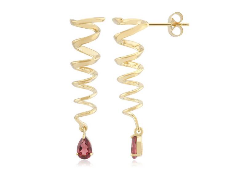 Cavill Ohrring-Set Cavill Granat Tropfen Ohrschmuck 0,92 ct Silber goldplattiert 39 mm (2-tlg) von Cavill