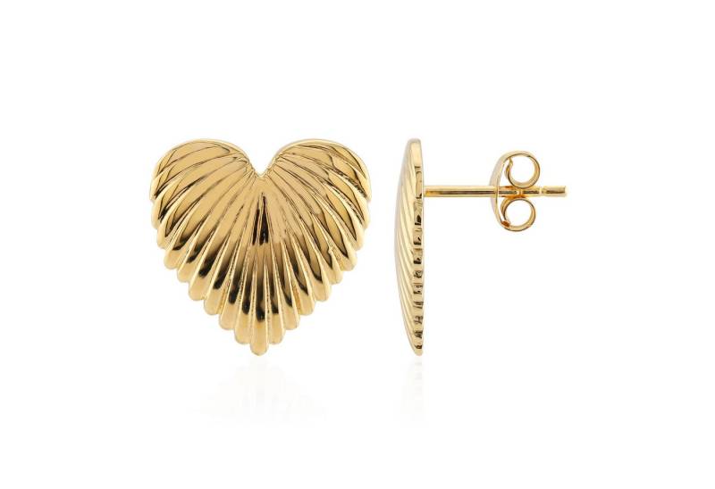 Cavill Ohrring-Set Cavill Herzohrringe 15 mm, Sterlingsilber vergoldet, Damen Echtschmuck (2-tlg) von Cavill