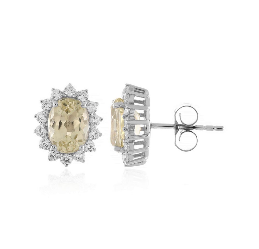 Cavill Ohrring-Set Cavill Kunzit Ohrringe 2,93 ct Ovalschliff mit Zirkonen Silber (2-tlg) von Cavill