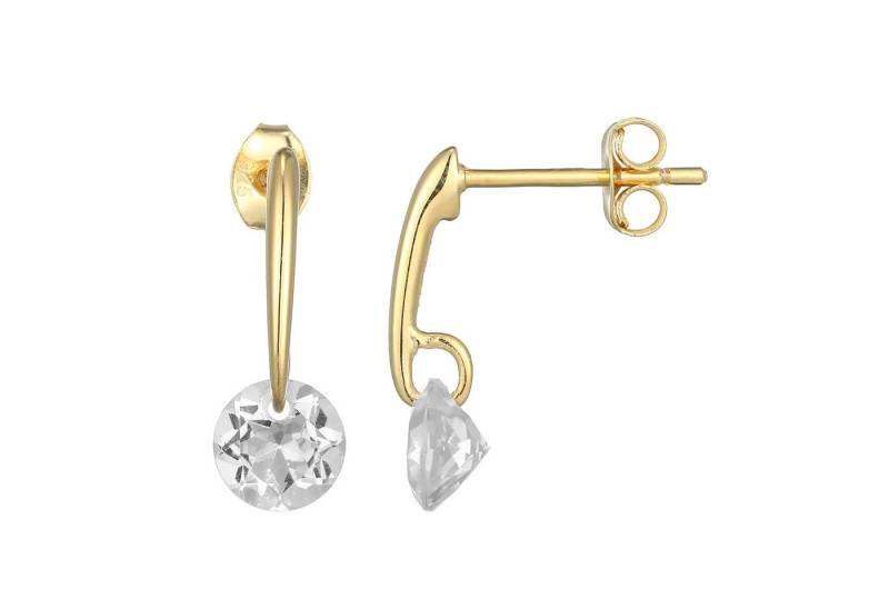 Cavill Ohrring-Set Cavill Ohrringe Damen 1,36 ct weiße Topase, vergoldet 925 Silber (2-tlg) von Cavill