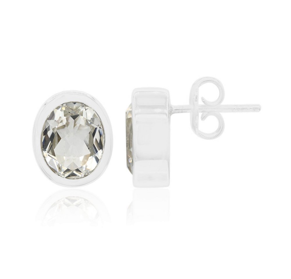 Cavill Ohrring-Set Cavill Ohrringe Damen Silber 925 mit 4,7 ct Weißtopas Oval (2-tlg) von Cavill