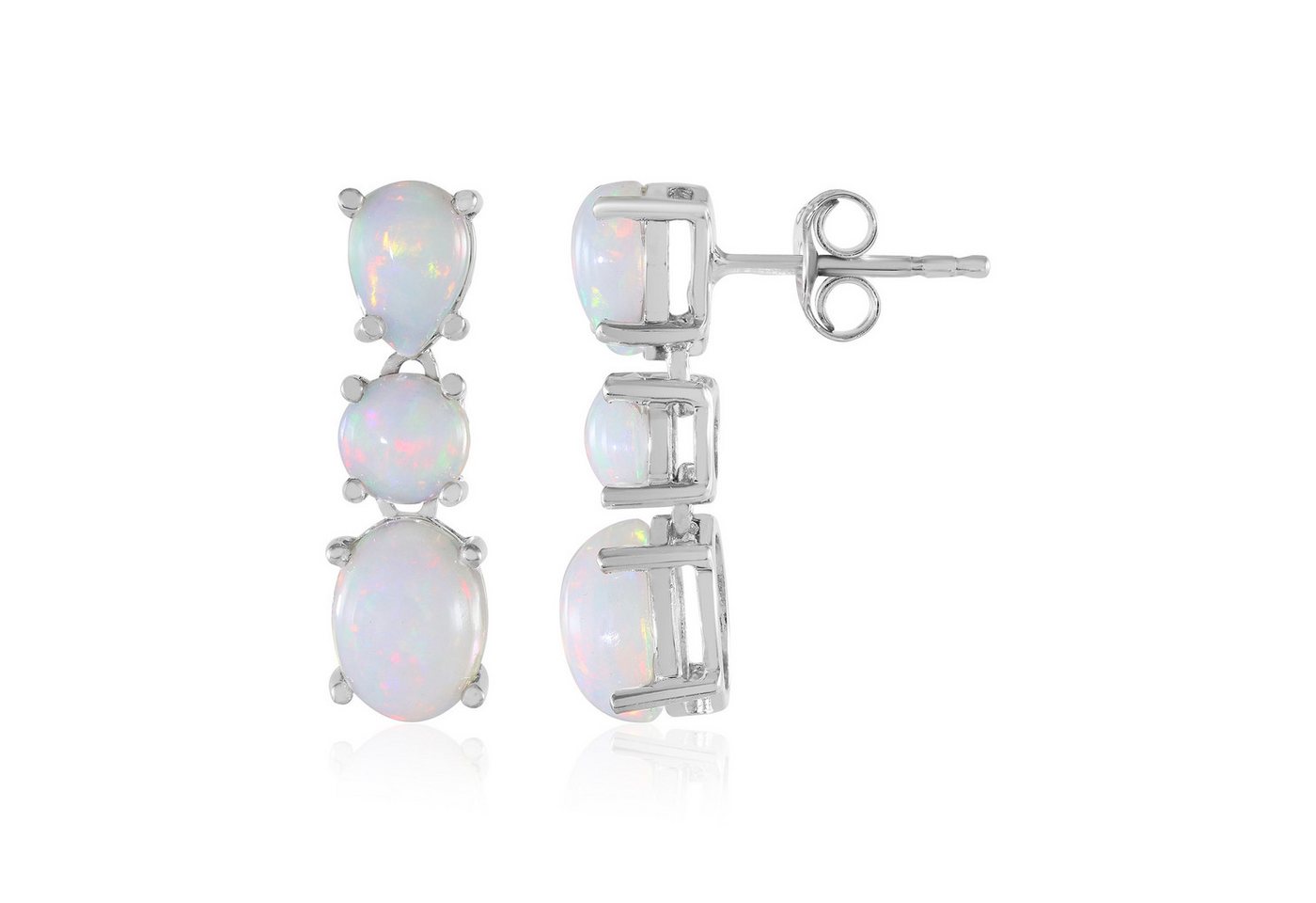 Cavill Ohrring-Set Cavill Ohrringe Welo Opal 3,36 ct platinierte Sterlingsilber Damen (2-tlg) von Cavill