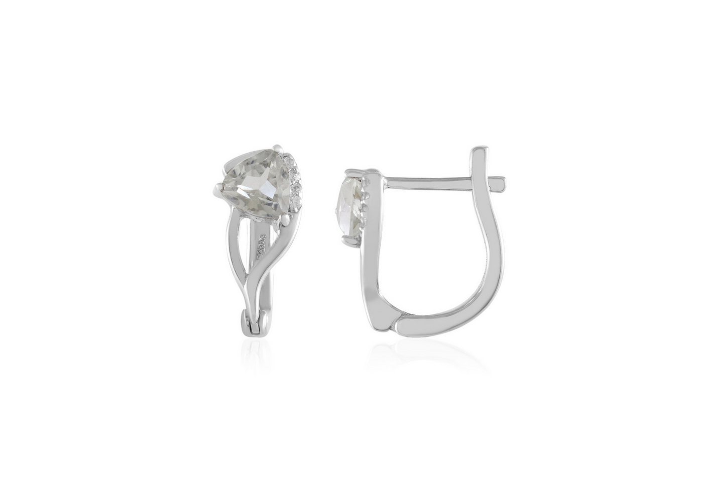 Cavill Ohrring-Set Cavill Silberohrringe Damen 0,806 ct Topas, 925 Silber platin (2-tlg) von Cavill
