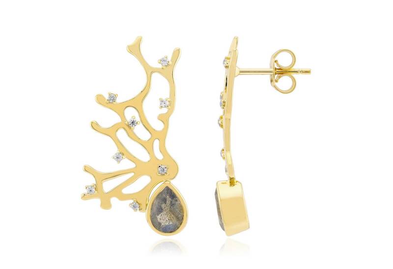 Cavill Ohrring-Set Cavill Sterlingsilber Ohrhänger mit 1,237 ct Labradorit & Zirkon (2-tlg) von Cavill