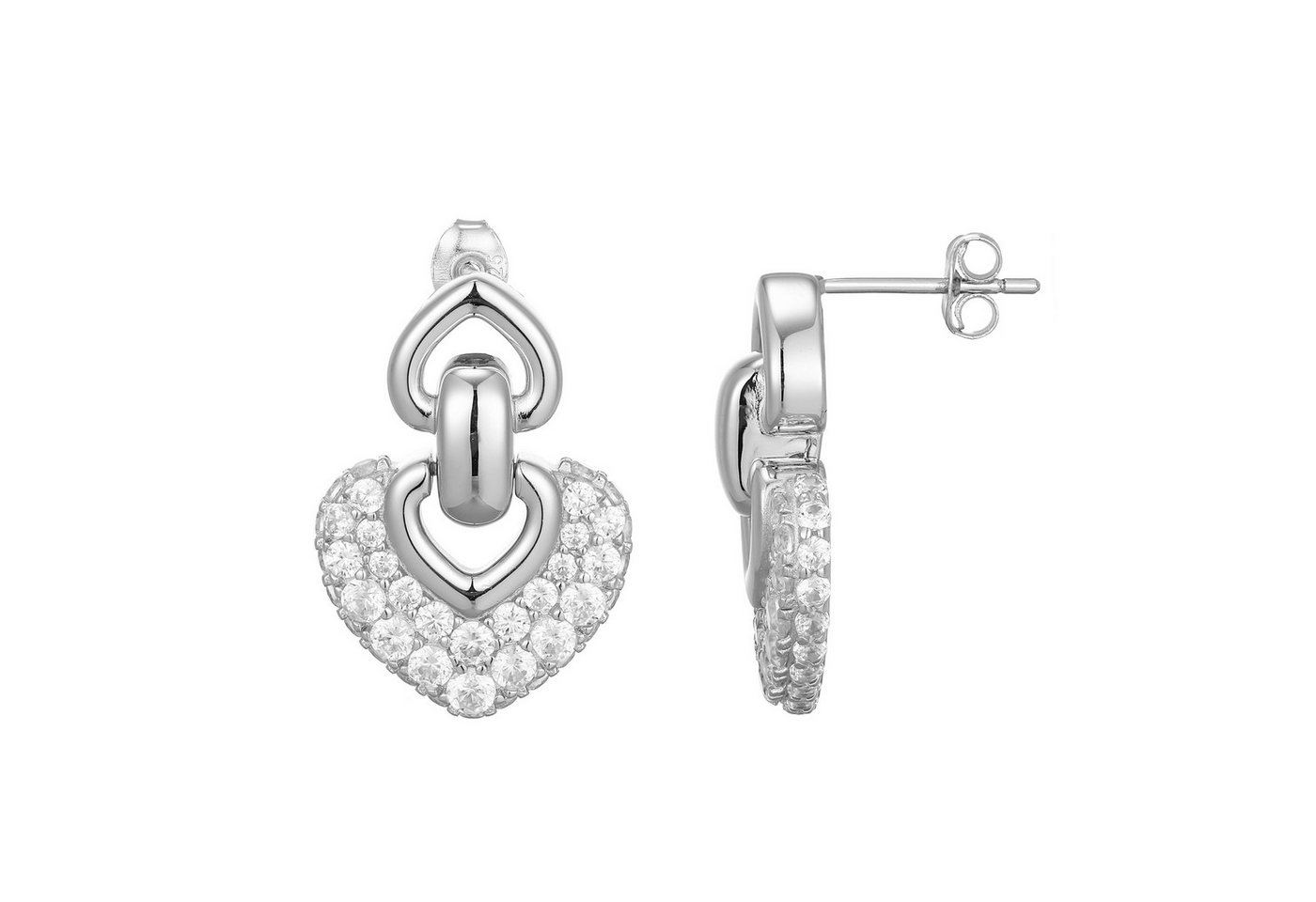 Cavill Ohrring-Set Cavill Sterlingsilber Ohrstecker 2,76 ct Zirkon Herzform Damen (2-tlg) von Cavill