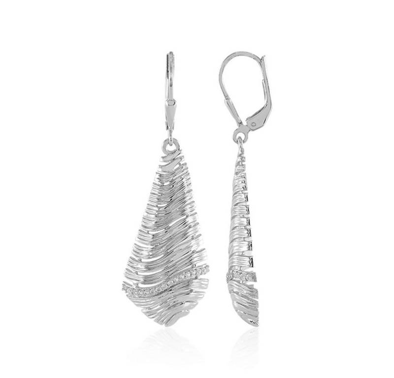 Cavill Ohrring-Set Cavill Zirkon Ohrringe Damen 925 Silber platiniert 0,44 ct elegant (2-tlg) von Cavill