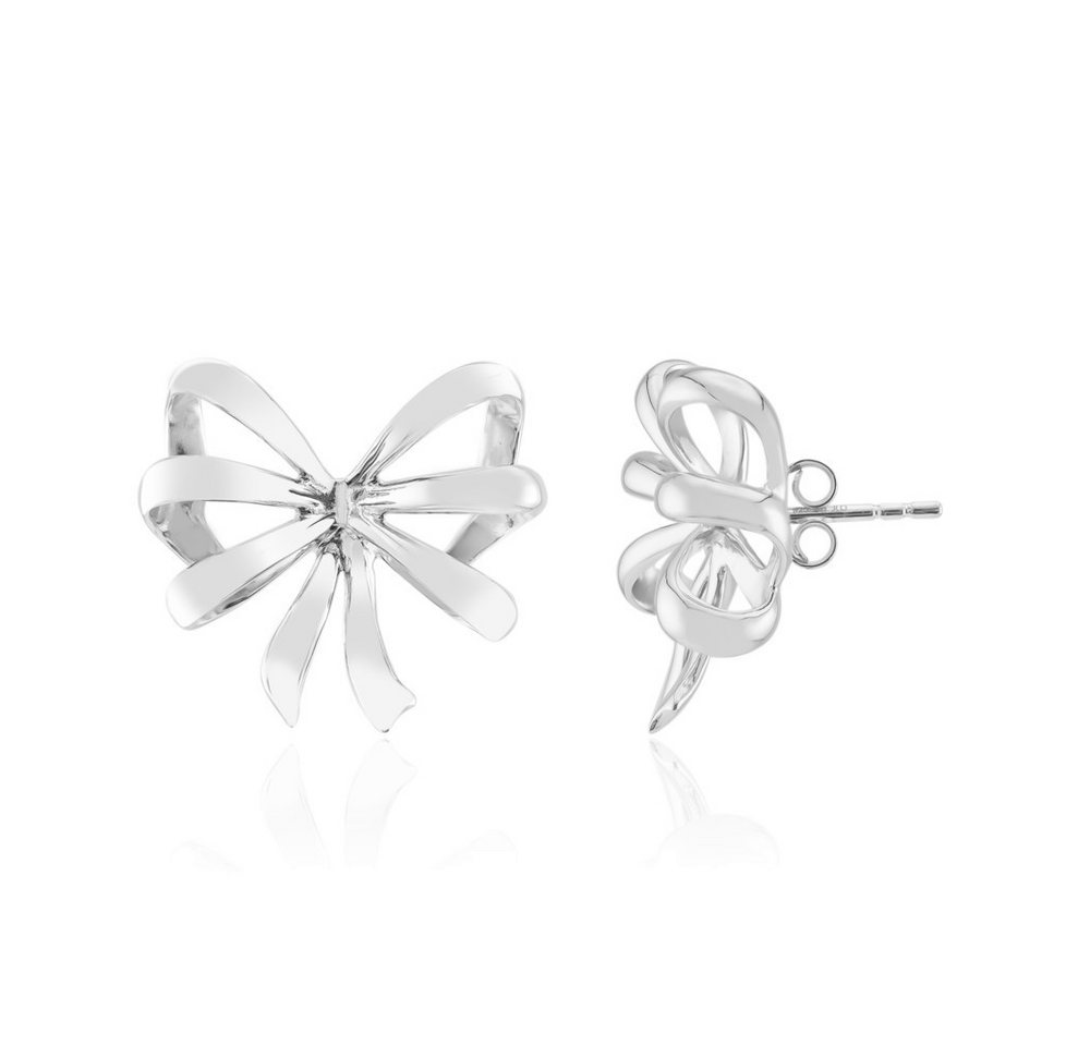 Cavill Ohrring-Set Cavill 925er Sterling Silber Schleifenohrringe Damen 19 mm Glanz (2-tlg) von Cavill