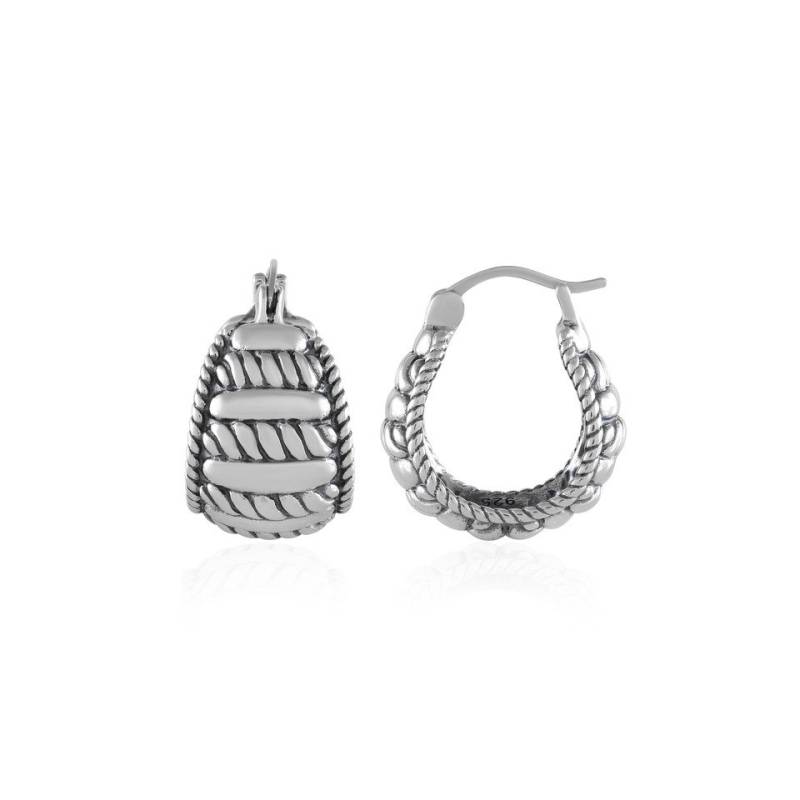 Cavill Ohrring-Set Cavill 925 Sterling Silber Creolen 22mm, geflochten, Damen Echtschmuck (2-tlg) von Cavill