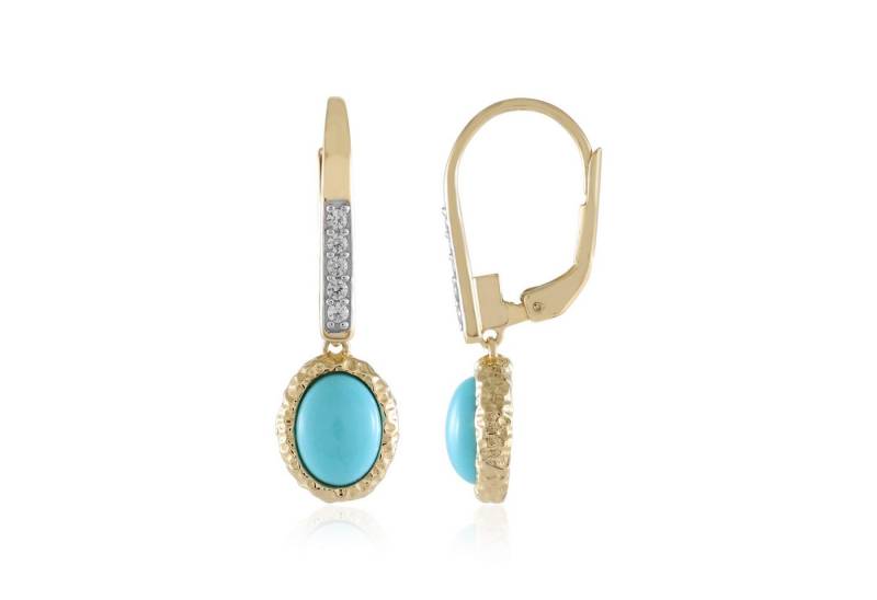 Cavill Ohrring-Set Cavill Ohrringe Echtschmuck, 925er Silber vergoldet, 2,43 ct Türkis (2-tlg) von Cavill