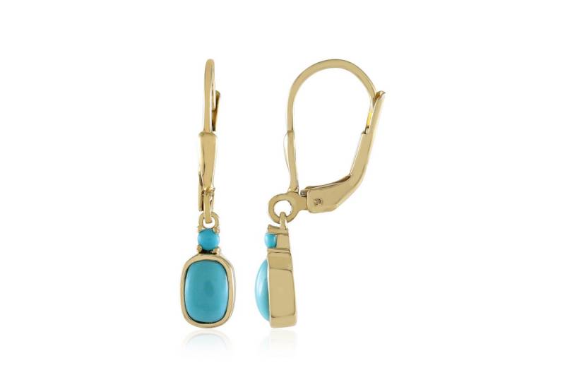 Cavill Ohrring-Set 925 Silber Ohrringe für Damen, Goldplattiert, Türkis 1,15 ct, Hellblau (2-tlg) von Cavill