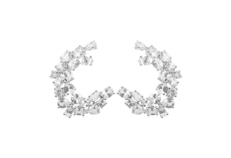 Cavill Ohrring-Set Cavill Damen Ohrschmuck 8,48 ct Brillantschliff Tropfen Silber (2-tlg) von Cavill