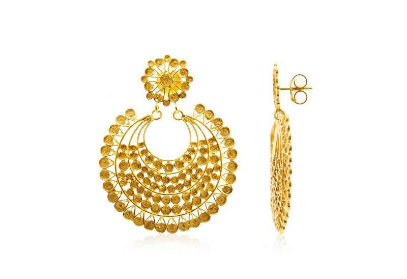 Cavill Ohrring-Set Cavill vergoldete 925 Silberohrringe, 48 mm, florales Design (2-tlg) von Cavill