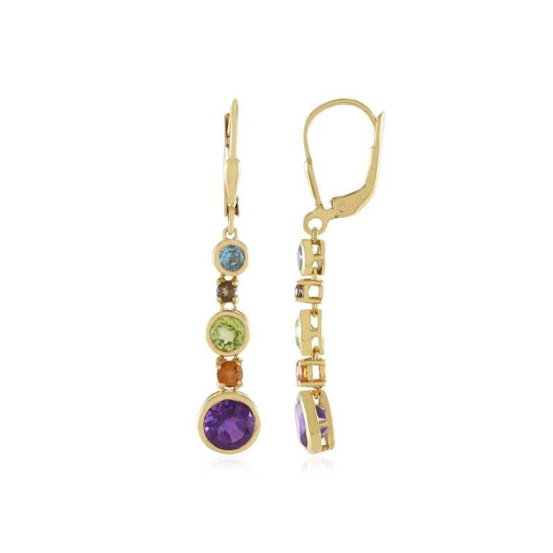 Cavill Ohrring-Set Cavill Ohrringe 2,79 ct Edelstein, 925 Silber vergoldet, bunt elegant (2-tlg) von Cavill