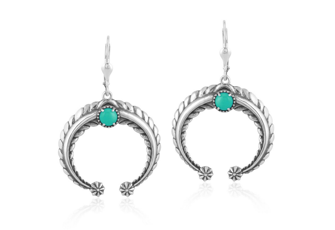 Cavill Ohrring-Set Grüne Türkis Ohrringe 0,675 ct, 925 Sterlingsilber, Damen (2-tlg) von Cavill