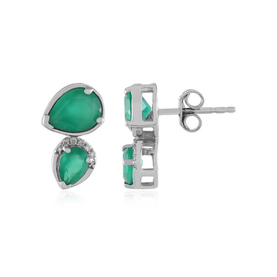 Cavill Ohrring-Set Cavill Sterlingsilber Ohrringe Damen grünem Onyx 2,28 ct Tropfen (2-tlg) von Cavill